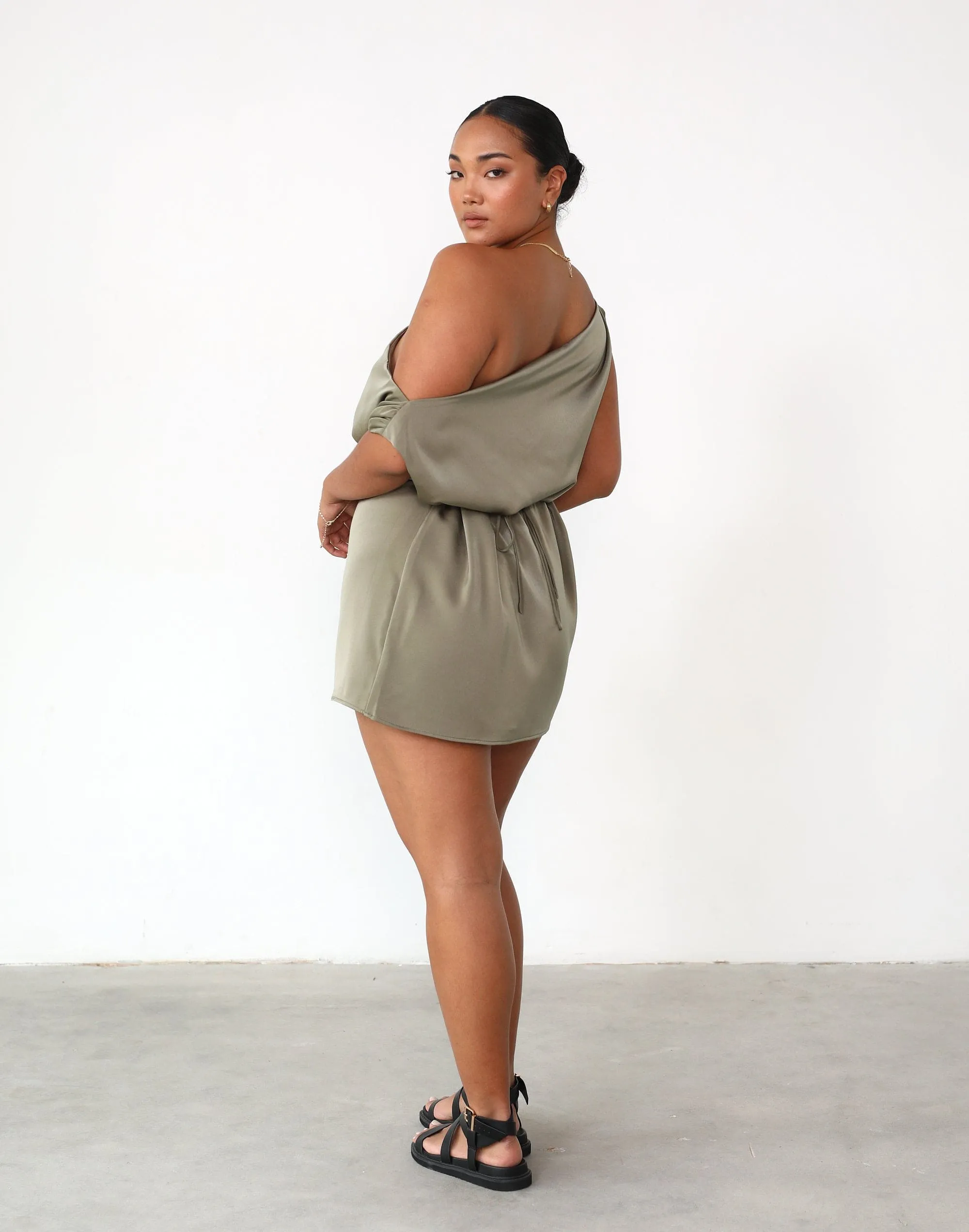 Viviana Mini Dress (Burnt Olive)