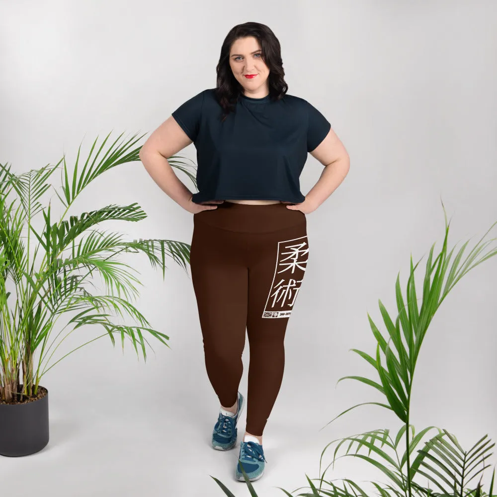 Women's Plus Size Yoga Pants Workout Leggings For Jiu Jitsu 006 - Chocolate