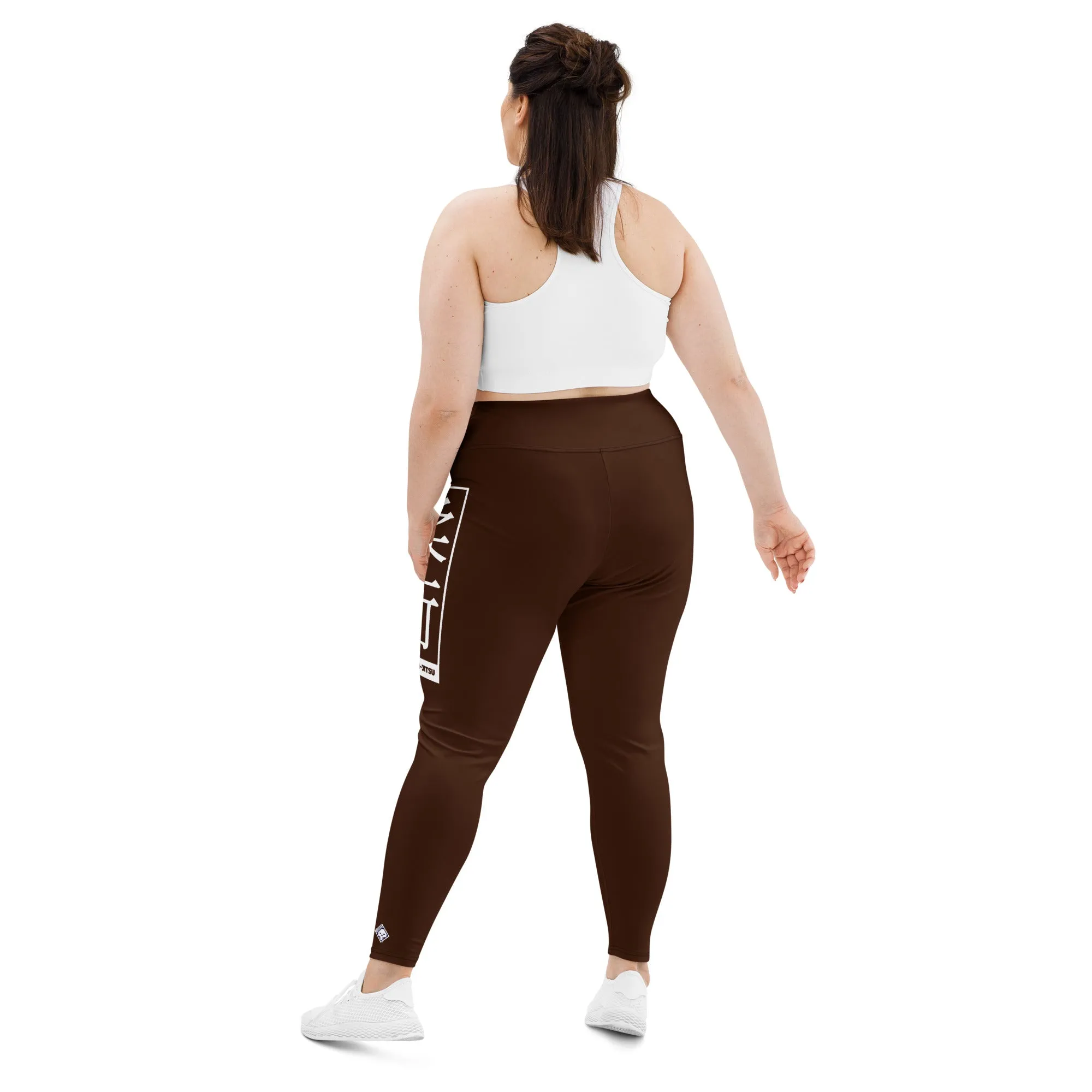 Women's Plus Size Yoga Pants Workout Leggings For Jiu Jitsu 006 - Chocolate