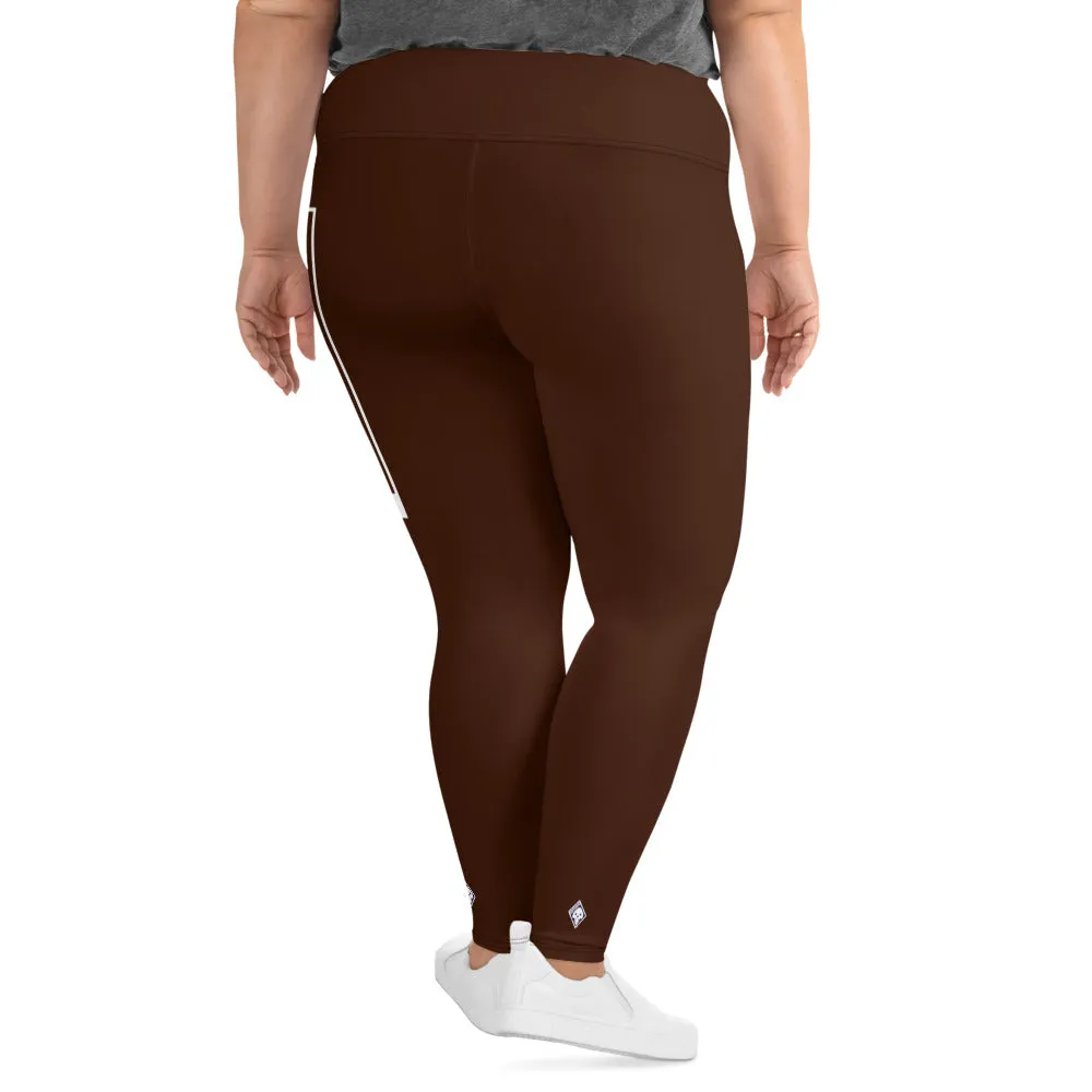 Women's Plus Size Yoga Pants Workout Leggings For Jiu Jitsu 006 - Chocolate