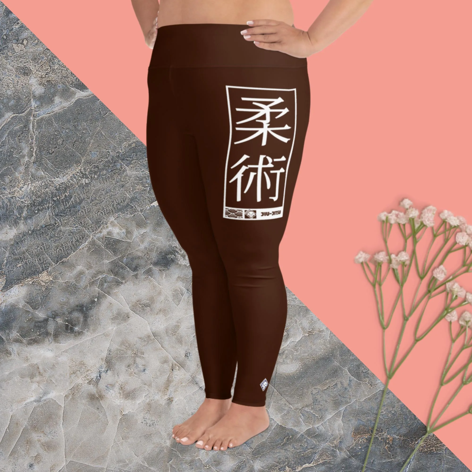 Women's Plus Size Yoga Pants Workout Leggings For Jiu Jitsu 006 - Chocolate