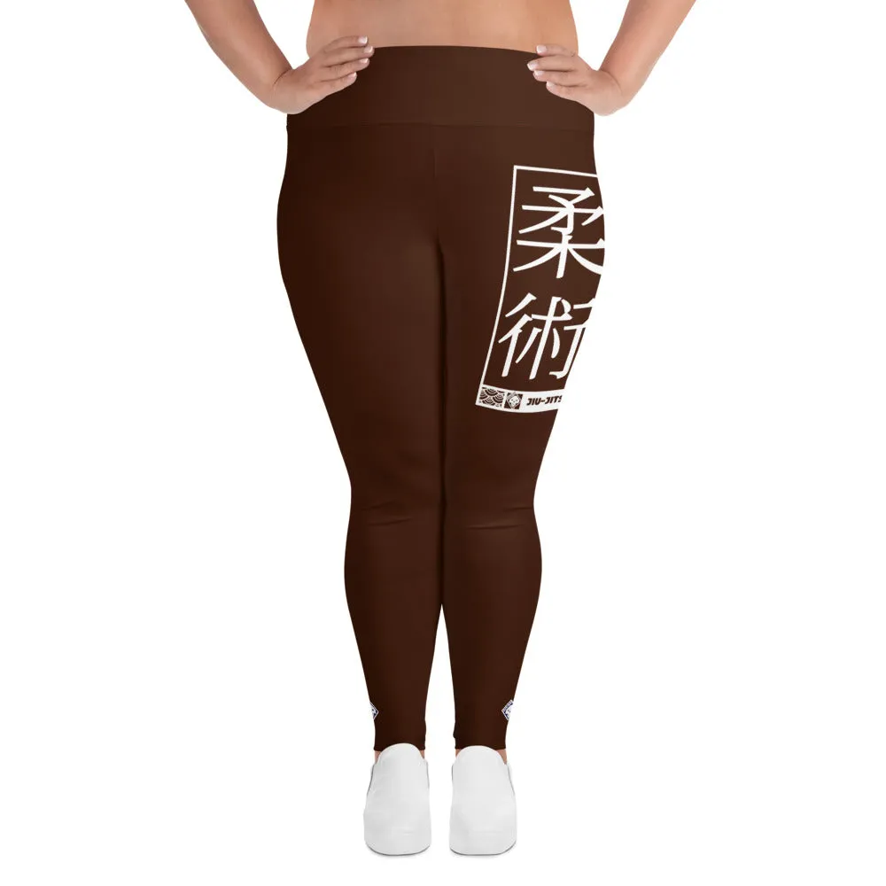 Women's Plus Size Yoga Pants Workout Leggings For Jiu Jitsu 006 - Chocolate