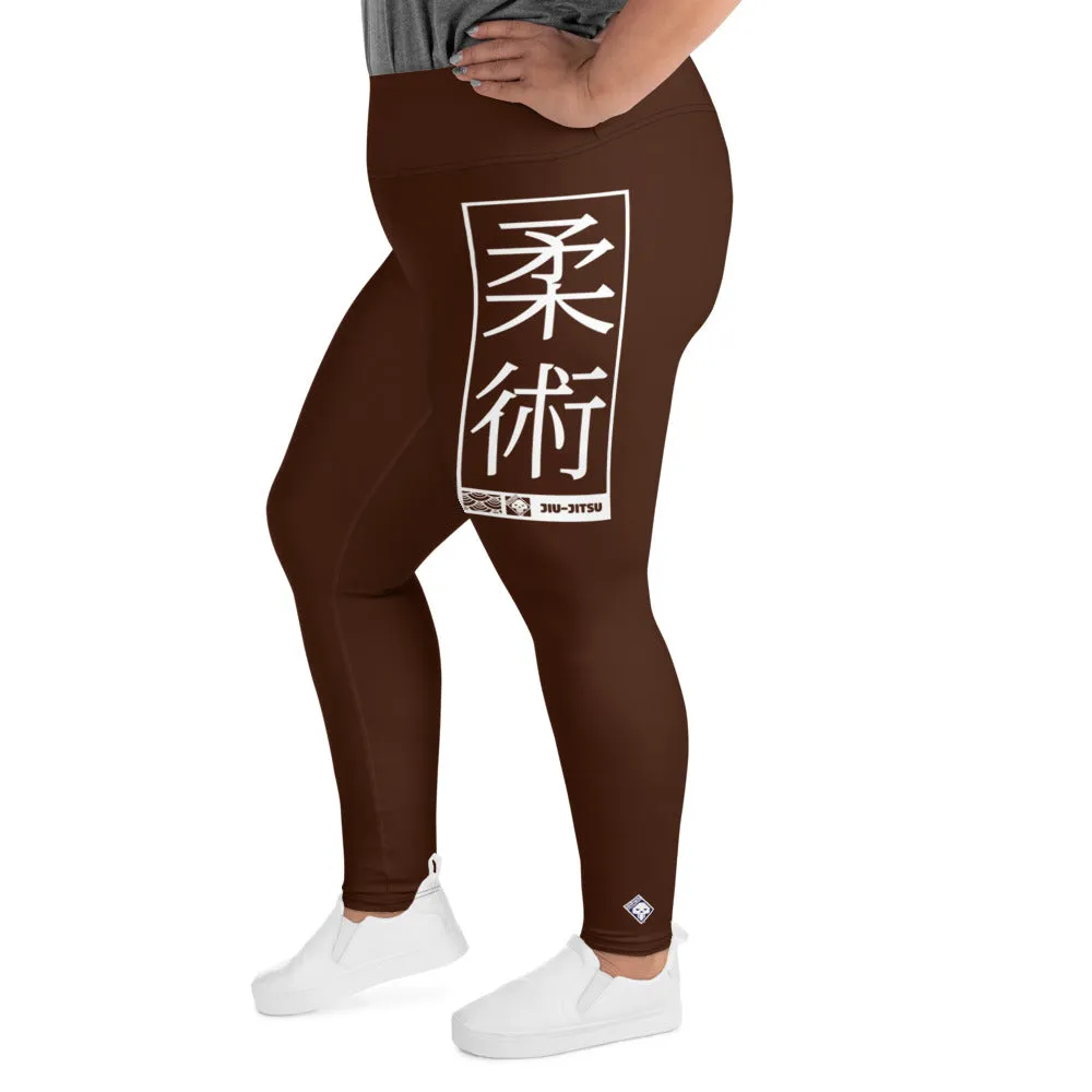 Women's Plus Size Yoga Pants Workout Leggings For Jiu Jitsu 006 - Chocolate