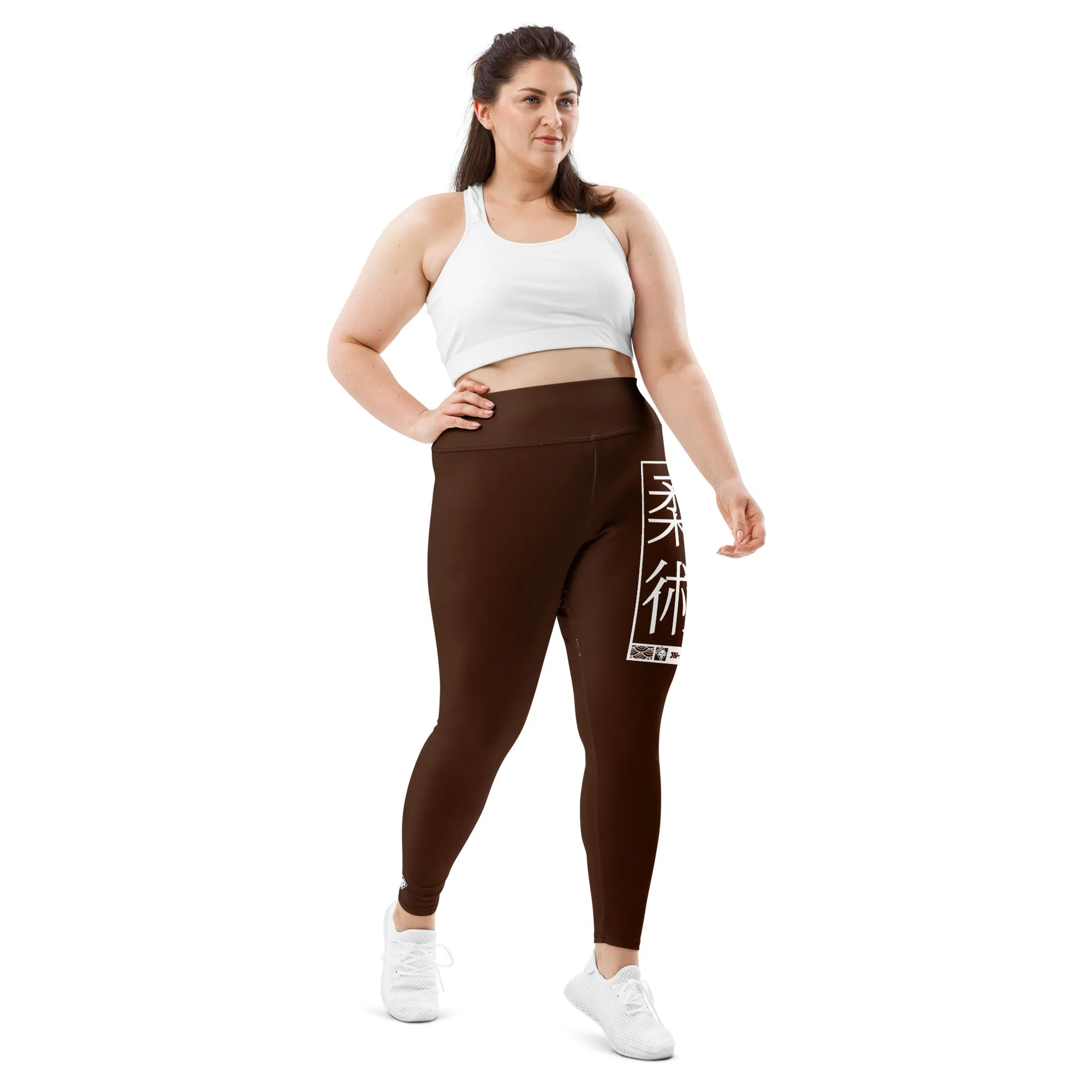 Women's Plus Size Yoga Pants Workout Leggings For Jiu Jitsu 006 - Chocolate