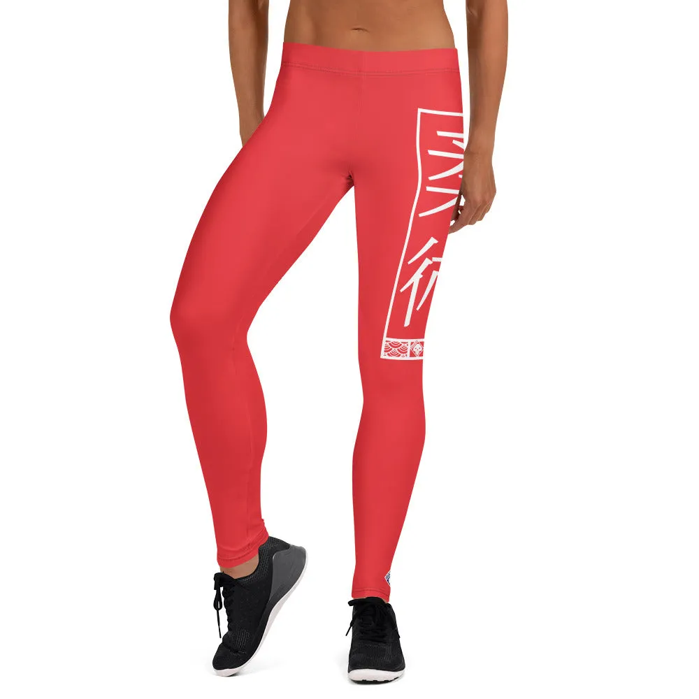 Women's Yoga Pants Workout Leggings For Jiu Jitsu 001 - Scarlet