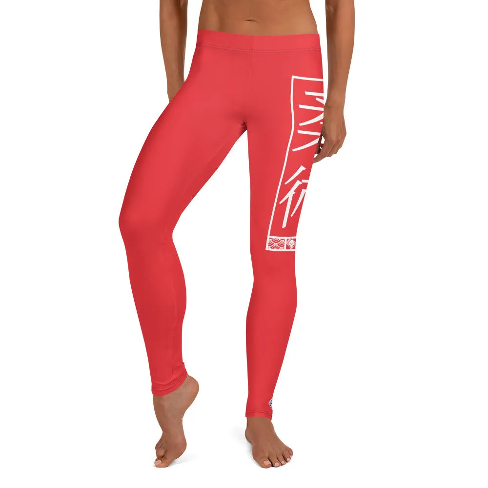 Women's Yoga Pants Workout Leggings For Jiu Jitsu 001 - Scarlet