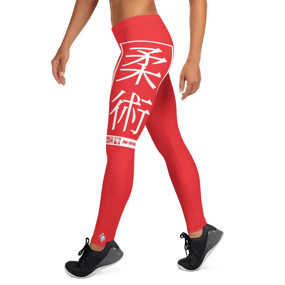 Women's Yoga Pants Workout Leggings For Jiu Jitsu 001 - Scarlet