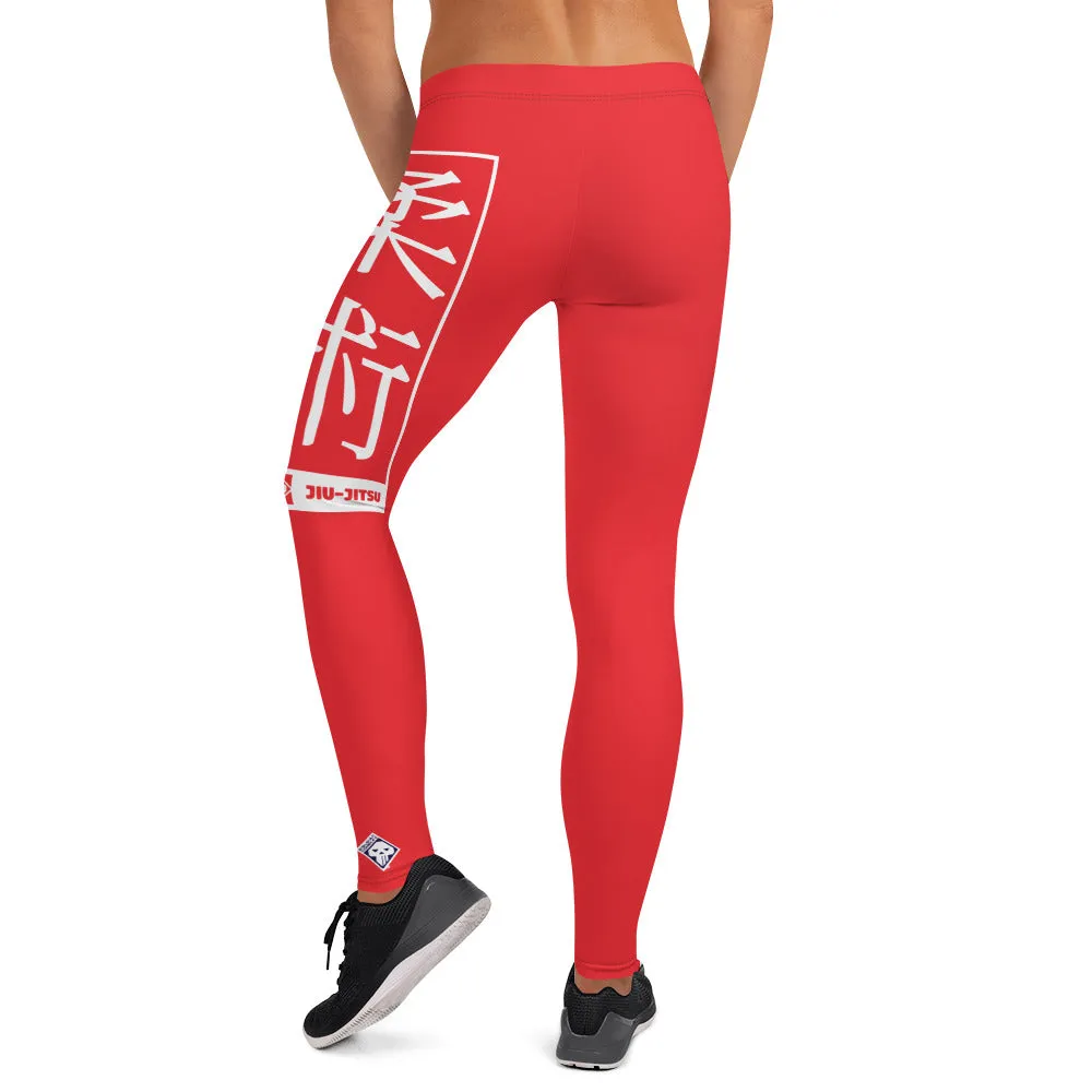 Women's Yoga Pants Workout Leggings For Jiu Jitsu 001 - Scarlet