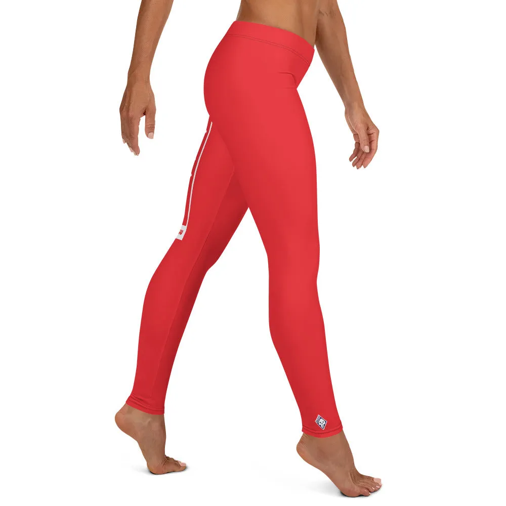 Women's Yoga Pants Workout Leggings For Jiu Jitsu 001 - Scarlet