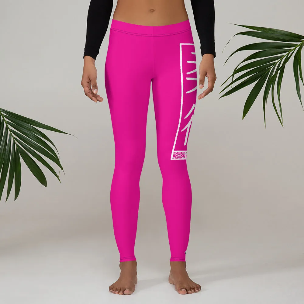 Women's Yoga Pants Workout Leggings For Jiu Jitsu 003 - Hollywood Cerise