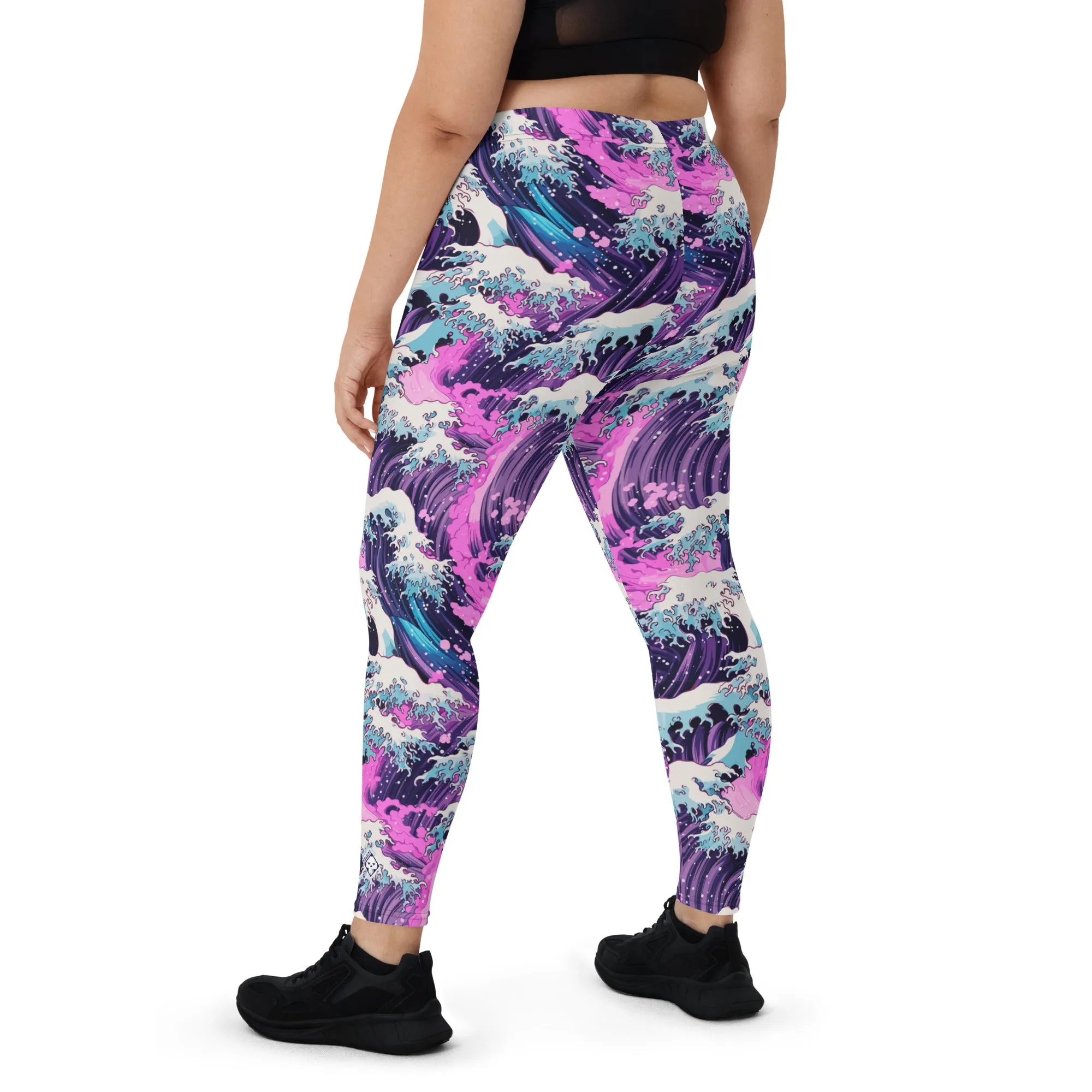 Women's Yoga Pants Workout Leggings - Purple Wave 002